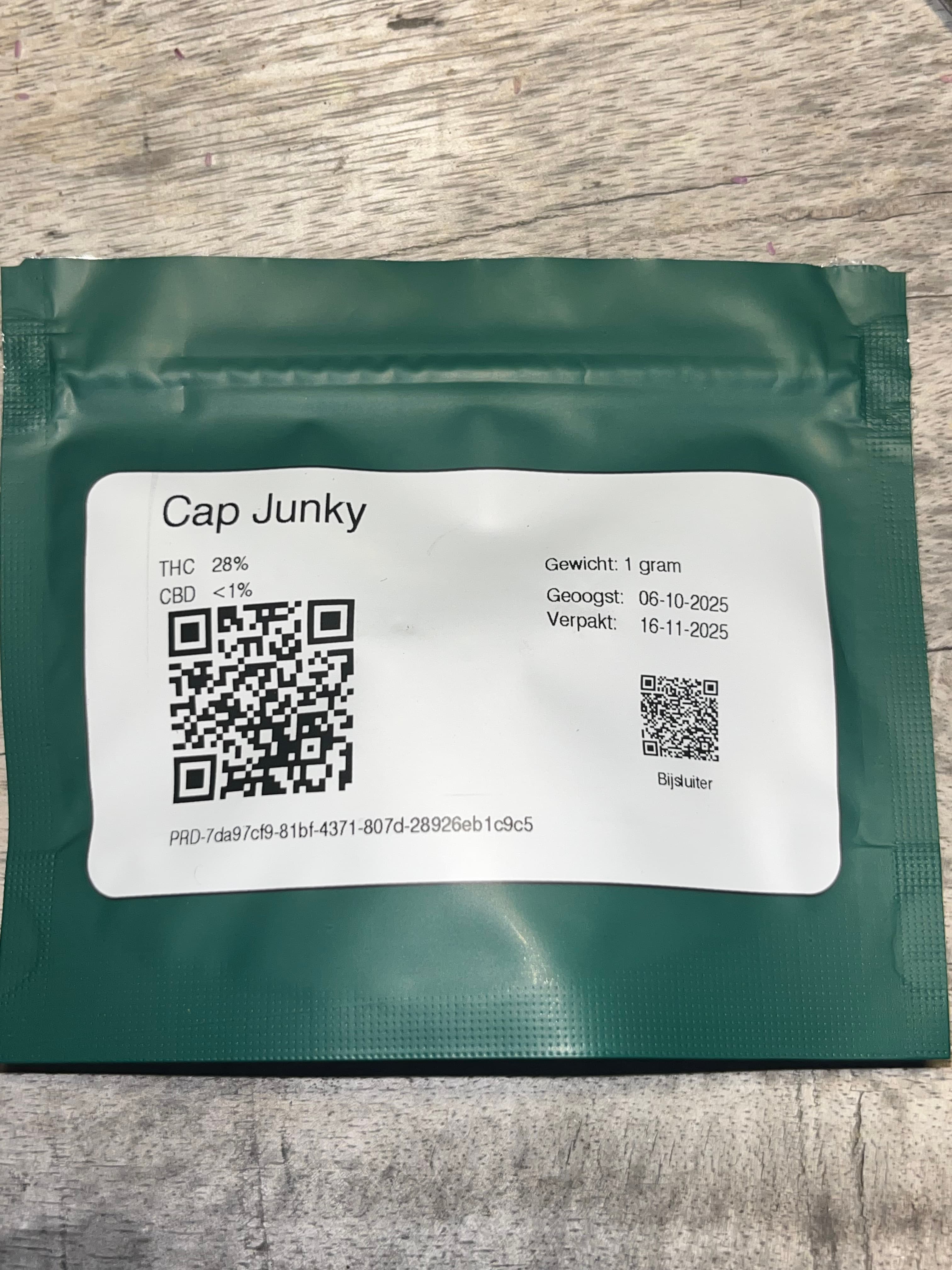 Cap Junky wiet experiment packaging โ Growery