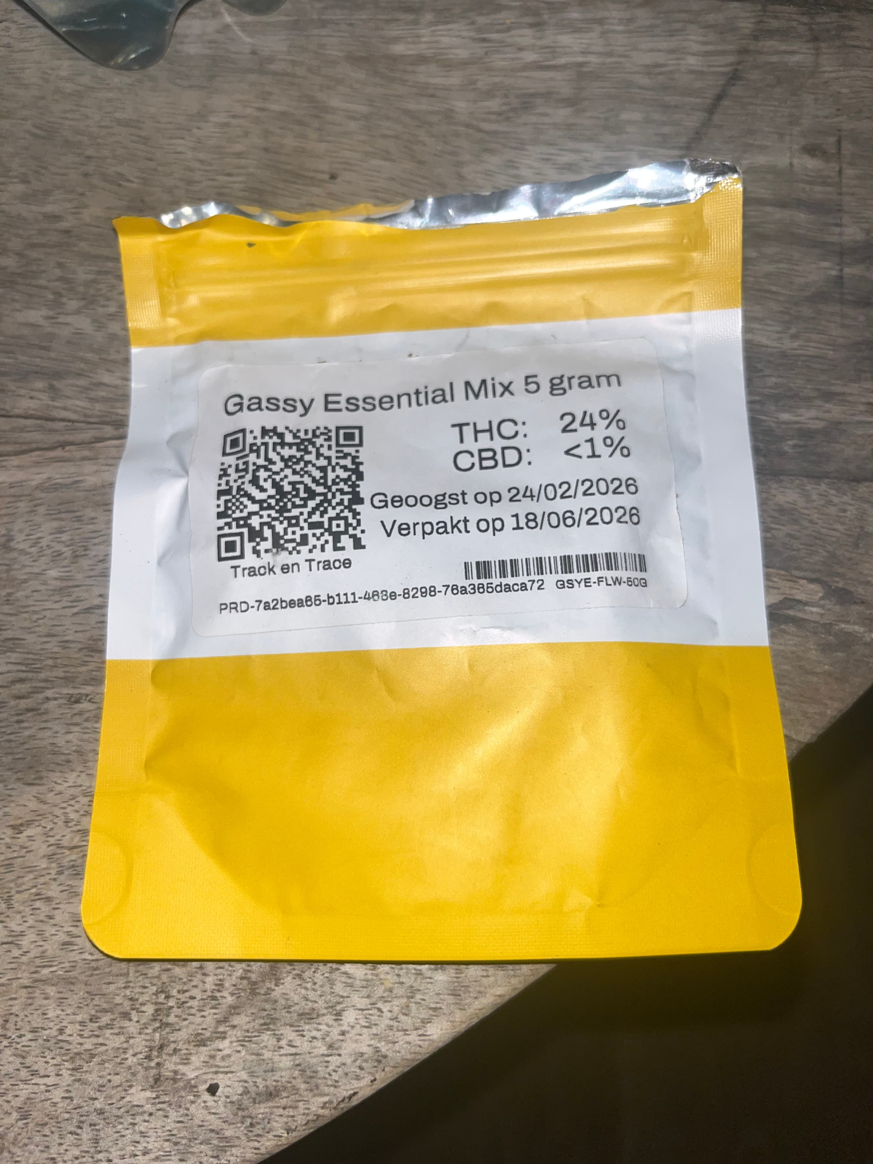 Gassy Essential Mix wiet experiment packaging โ Linsboer