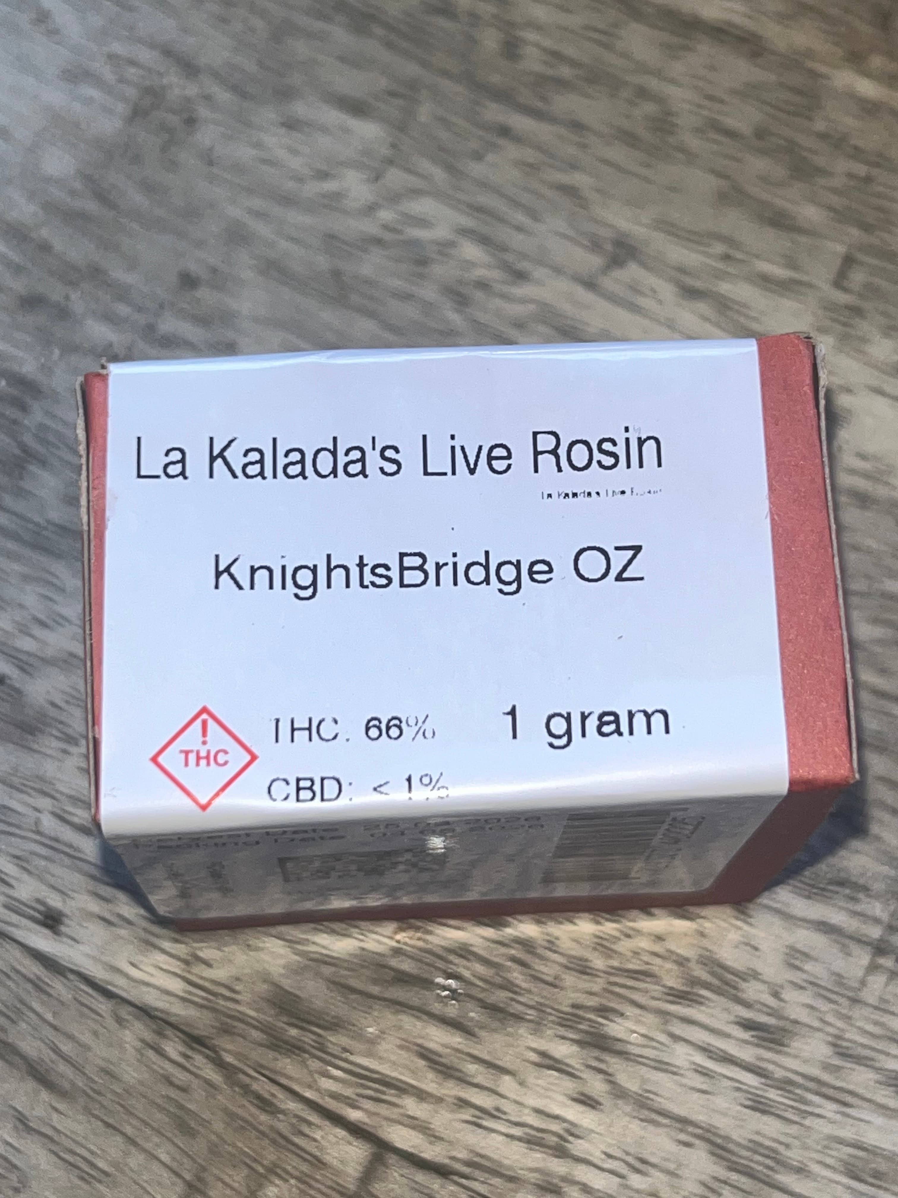 KnightsBridge OZ (Live Rosin) packaging