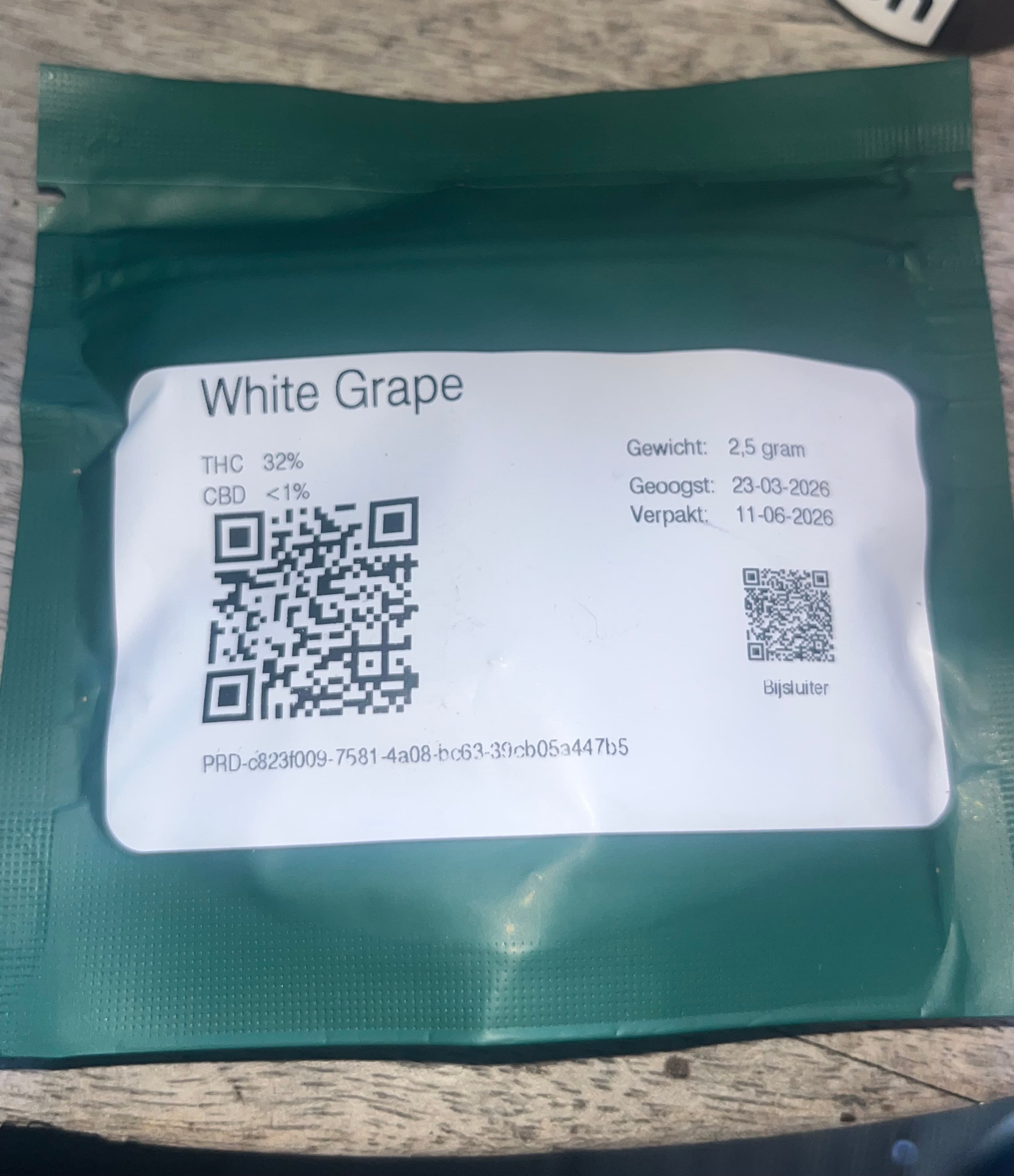 White Grape packaging