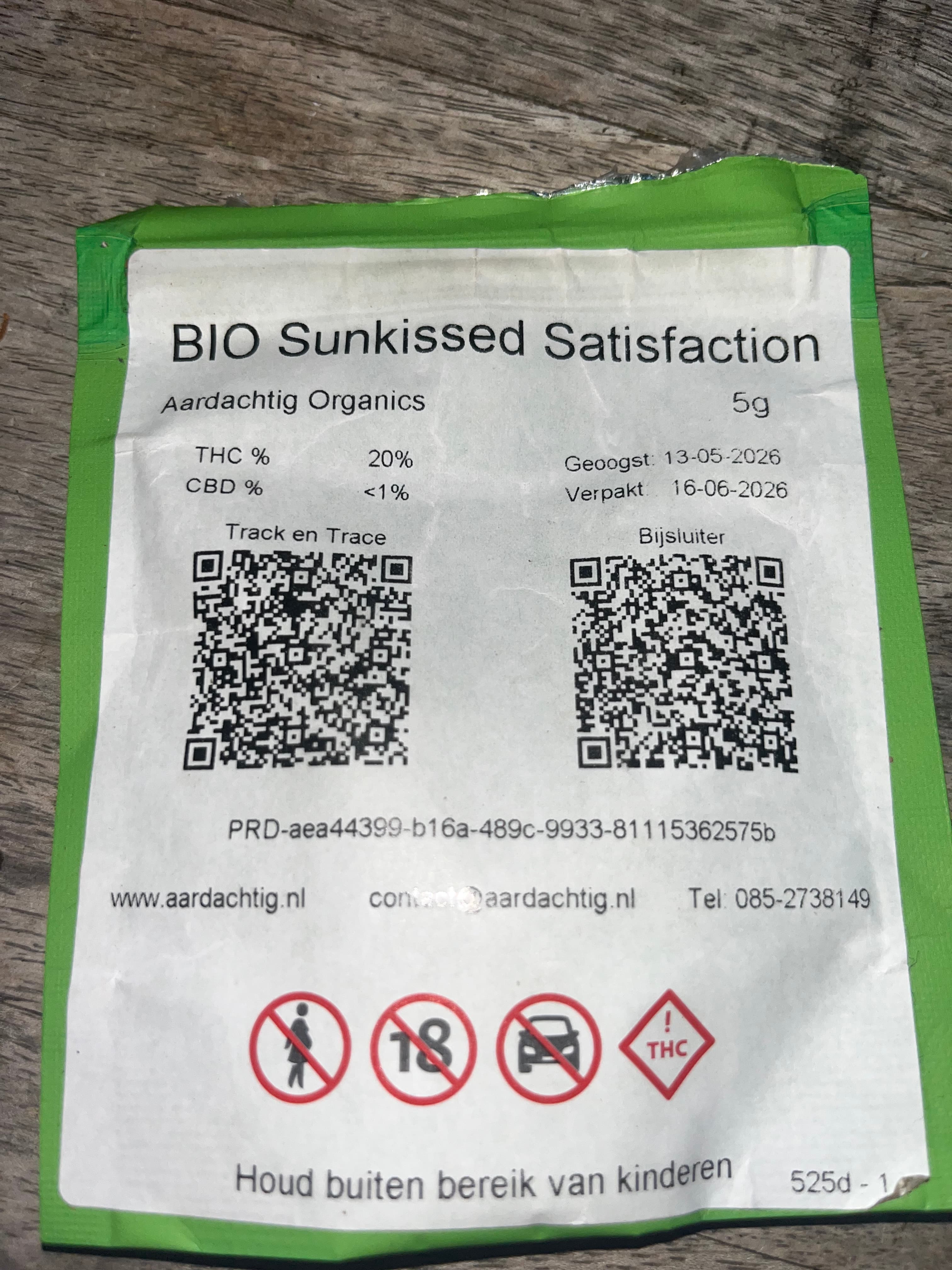 BIO Sunkissed Satisfaction packaging